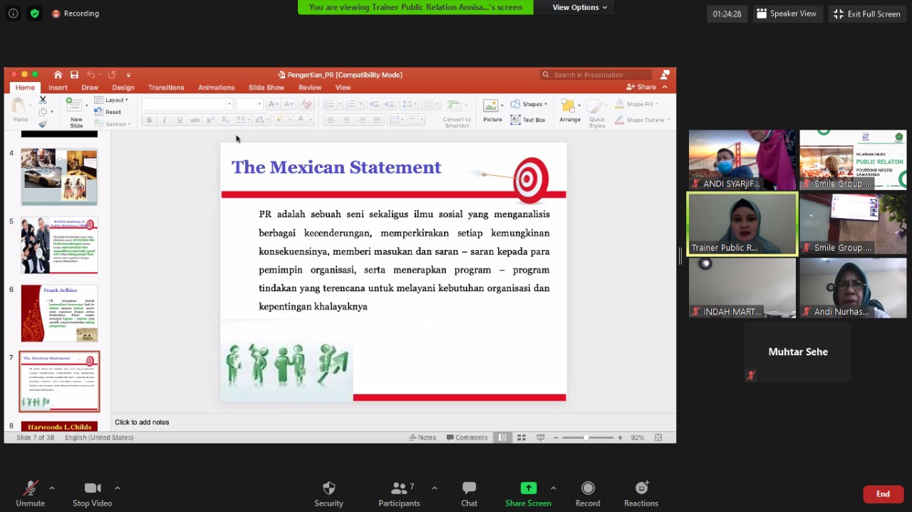 Pelatihan Online TI dan SDM Politeknik Negeri Samarinda